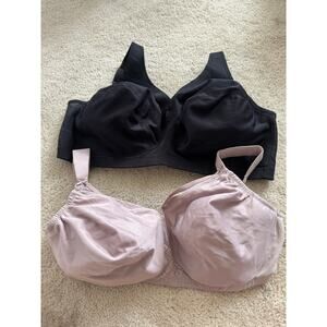 Women's Full Figure Plus Size MagicLift Active Wirefree Support Bra 44F 2 piece